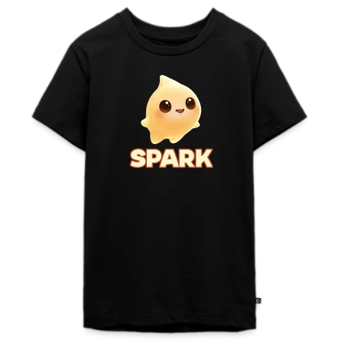 Black t-shirt with Sparky and SPARK wordmark